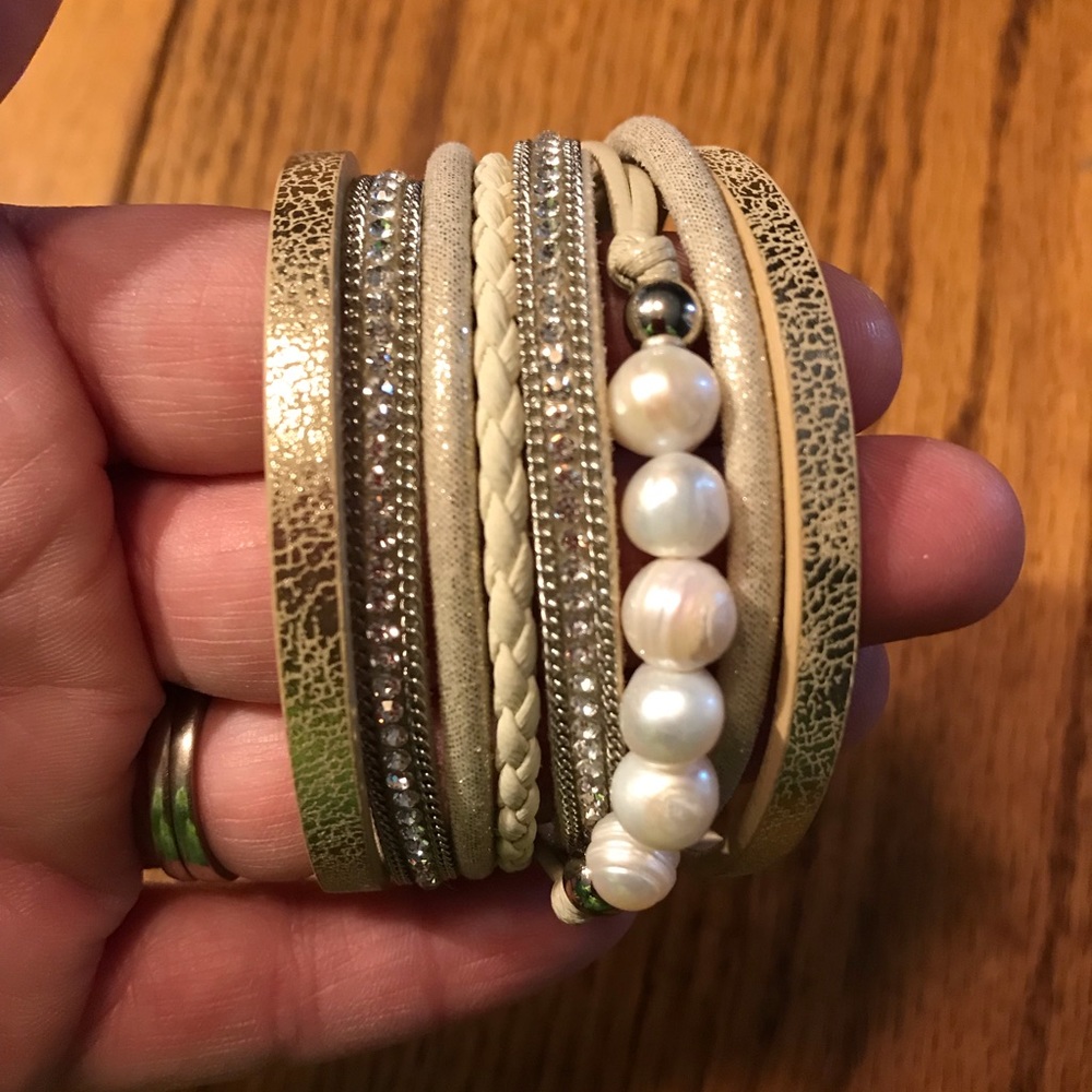 Leather cuff bracelets